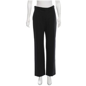 Joseph Mid-Rise Wool Charcoal Grey Trousers Pants